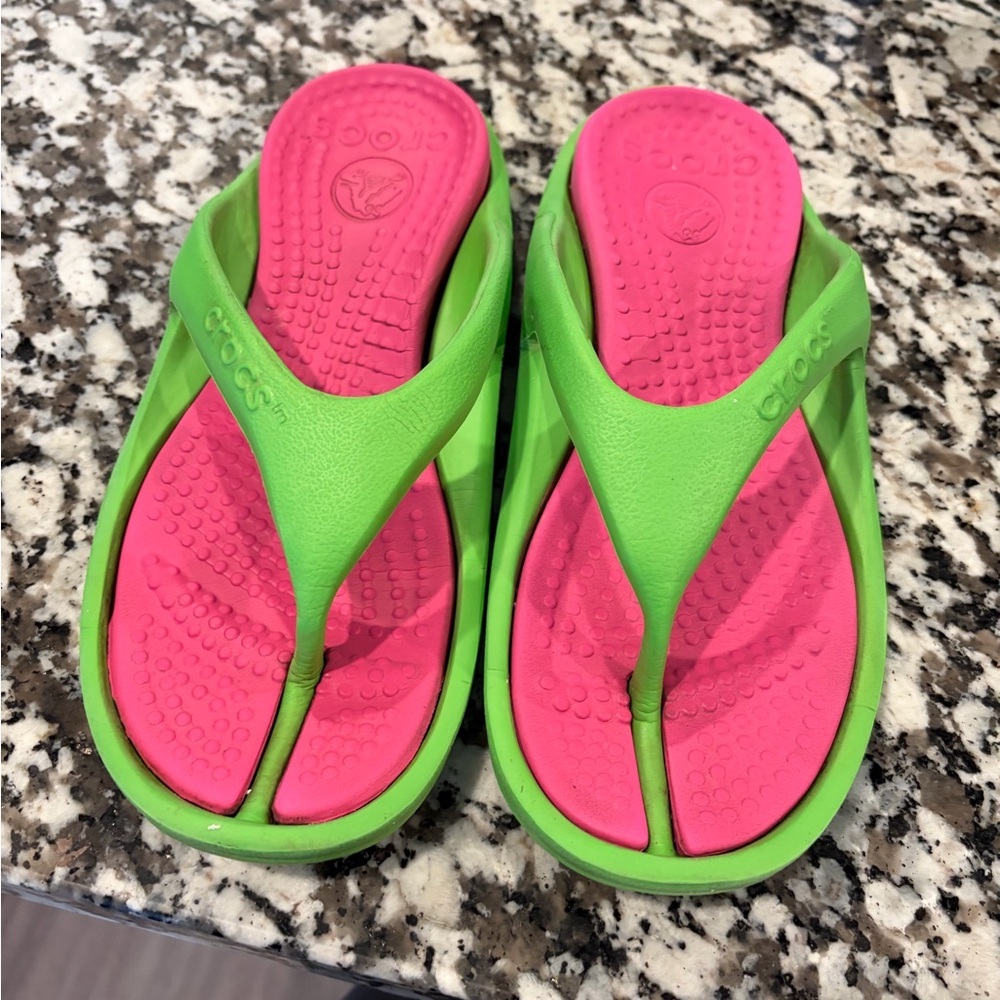 CROCS Neon Green Slip-On Clogs